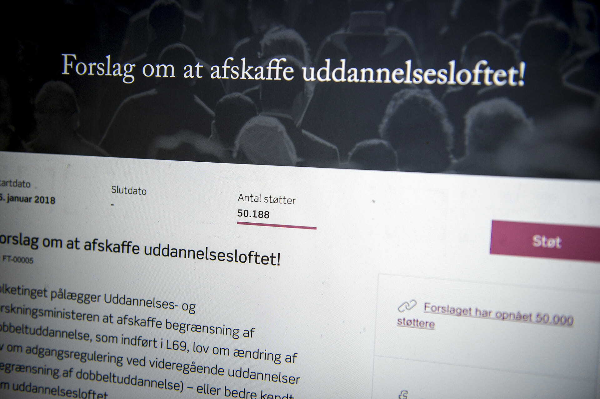 Read more about the article FAKTA: Borgerforslag kræver 50.000 underskrifter